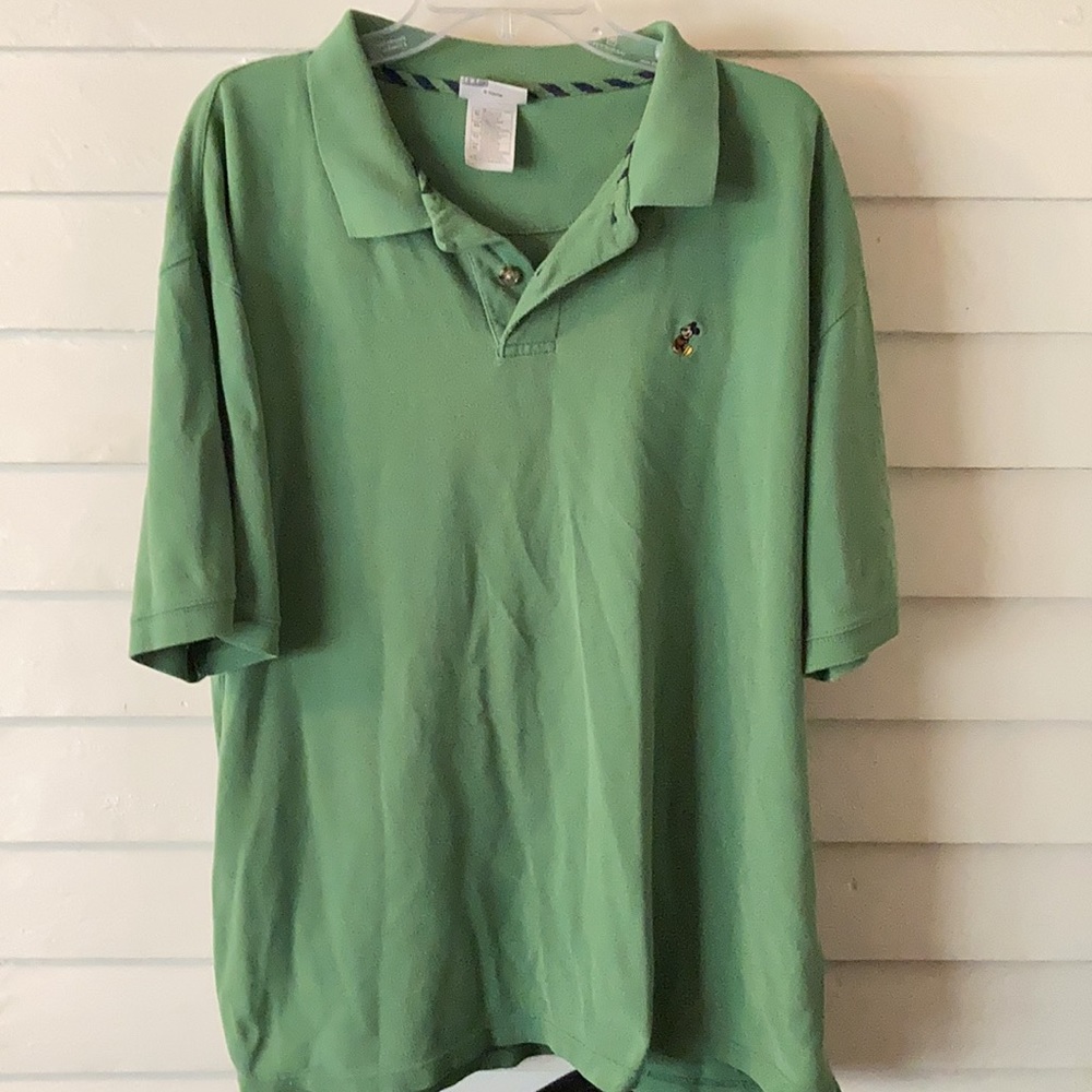 Vintage Walt Disney World Green Mickey Logo‎ Polo